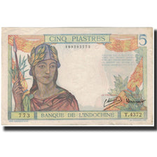 Banconote, INDOCINA FRANCESE, 5 Piastres, 1949, KM:55d, SPL