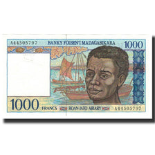 Banknote, Madagascar, 1000 Francs = 200 Ariary, 1994, KM:76a, UNC(65-70)