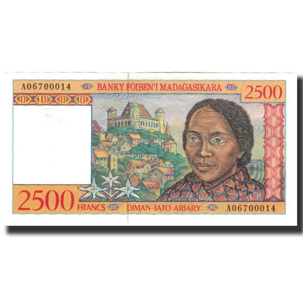Banknote, Madagascar, 2500 Francs = 500 Ariary, 1998, KM:81, UNC(65-70)