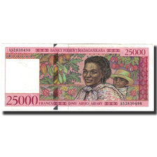 Billet, Madagascar, 25,000 Francs = 5000 Ariary, 1998, KM:82, SUP+