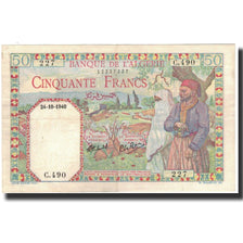 Banknote, Algeria, 50 Francs, 1940-10-24, KM:84, AU(50-53)