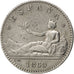 SPAIN, 50 Centimos, 1869, Madrid, KM #651, AU(50-53), Silver, 2.47