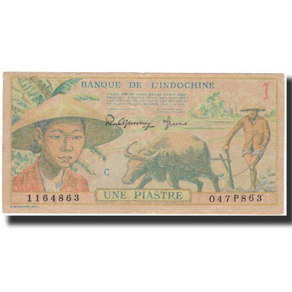 Banknote, FRENCH INDO-CHINA, 1 Piastre, 1949, KM:74a, EF(40-45)