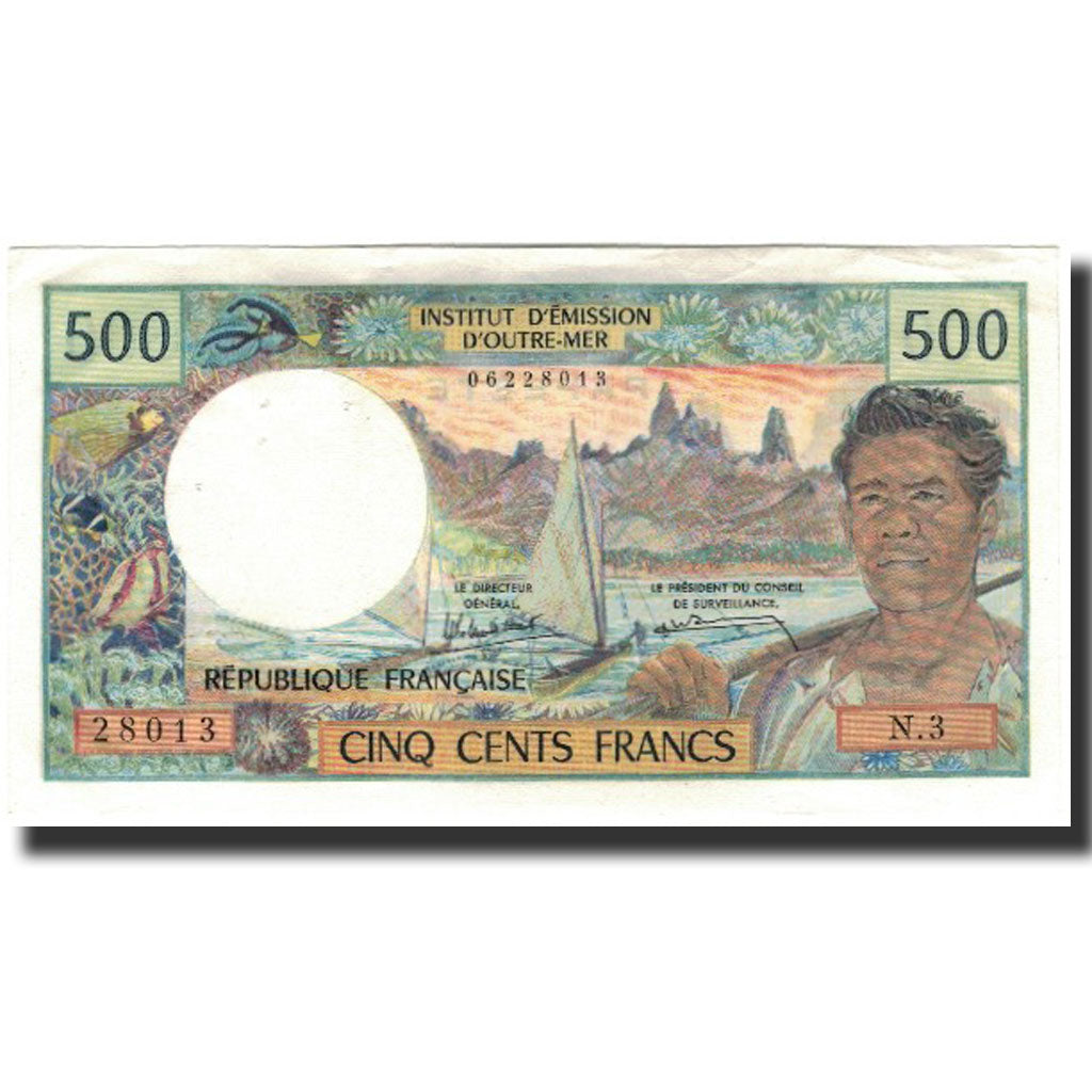 Banknote, Tahiti, 500 Francs, 1985, KM:25d, AU(55-58)