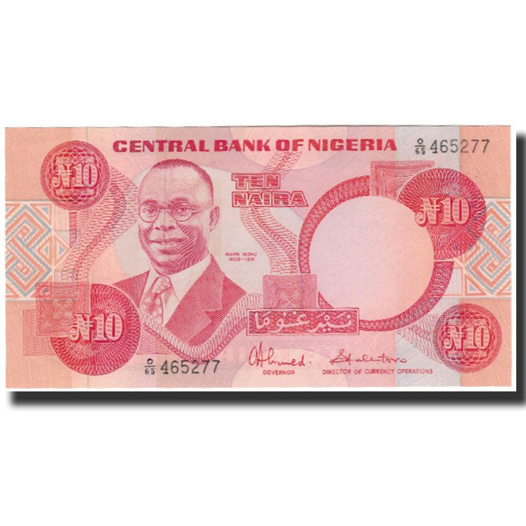 Banknote, Nigeria, 10 Naira, 1984, KM:25c, UNC(65-70)