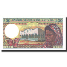 Biljet, Comoros, 500 Francs, 1994, KM:10b, NIEUW