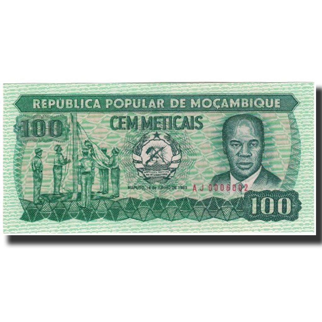 Geldschein, Mosambik, 100 Meticais, 1983-06-16, KM:130a, UNZ