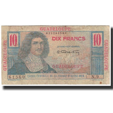 Guadeloupe, 10 Francs, 1946, VG(8-10), KM:32