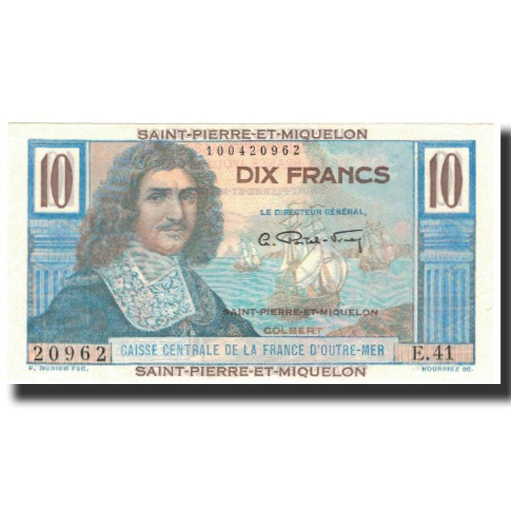 Saint Pierre and Miquelon, 10 Francs, Undated (1950-1960), UNC(65-70), KM:23