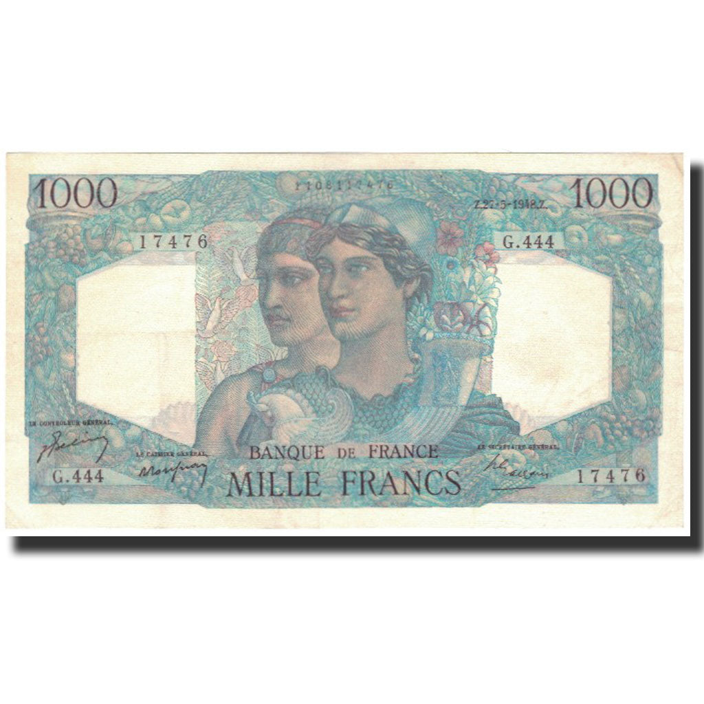 France, 1000 Francs, 1 000 F 1945-1950 ''Minerve et Hercule'', 1948-05-27, TTB+