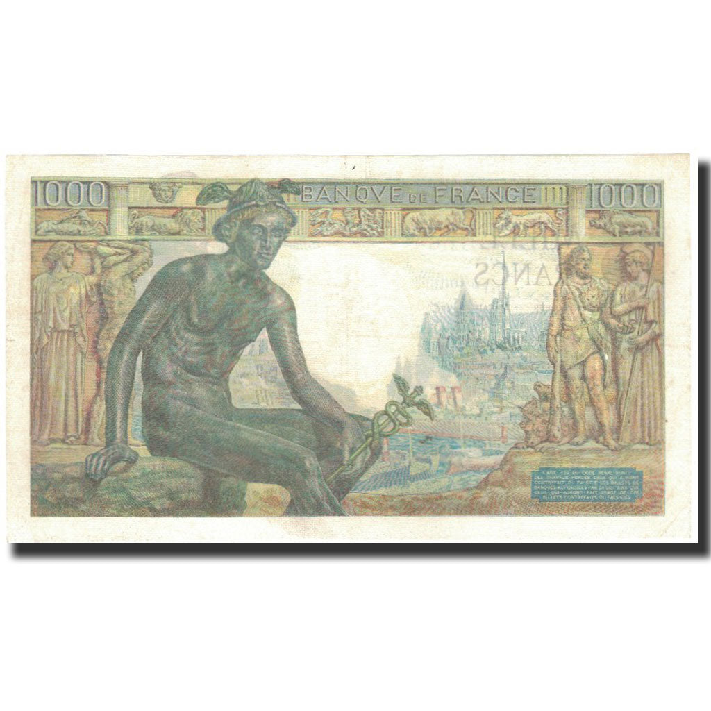 Francja, 1000 Francs, Déesse Déméter, 1942-06-20, UNC(63), Fayette:40.3