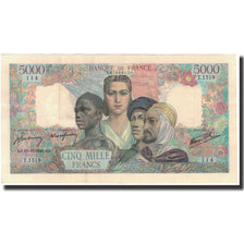 France, 5000 Francs, 5 000 F 1942-1947 ''Empire Français'', 1945-10-10, SUP+