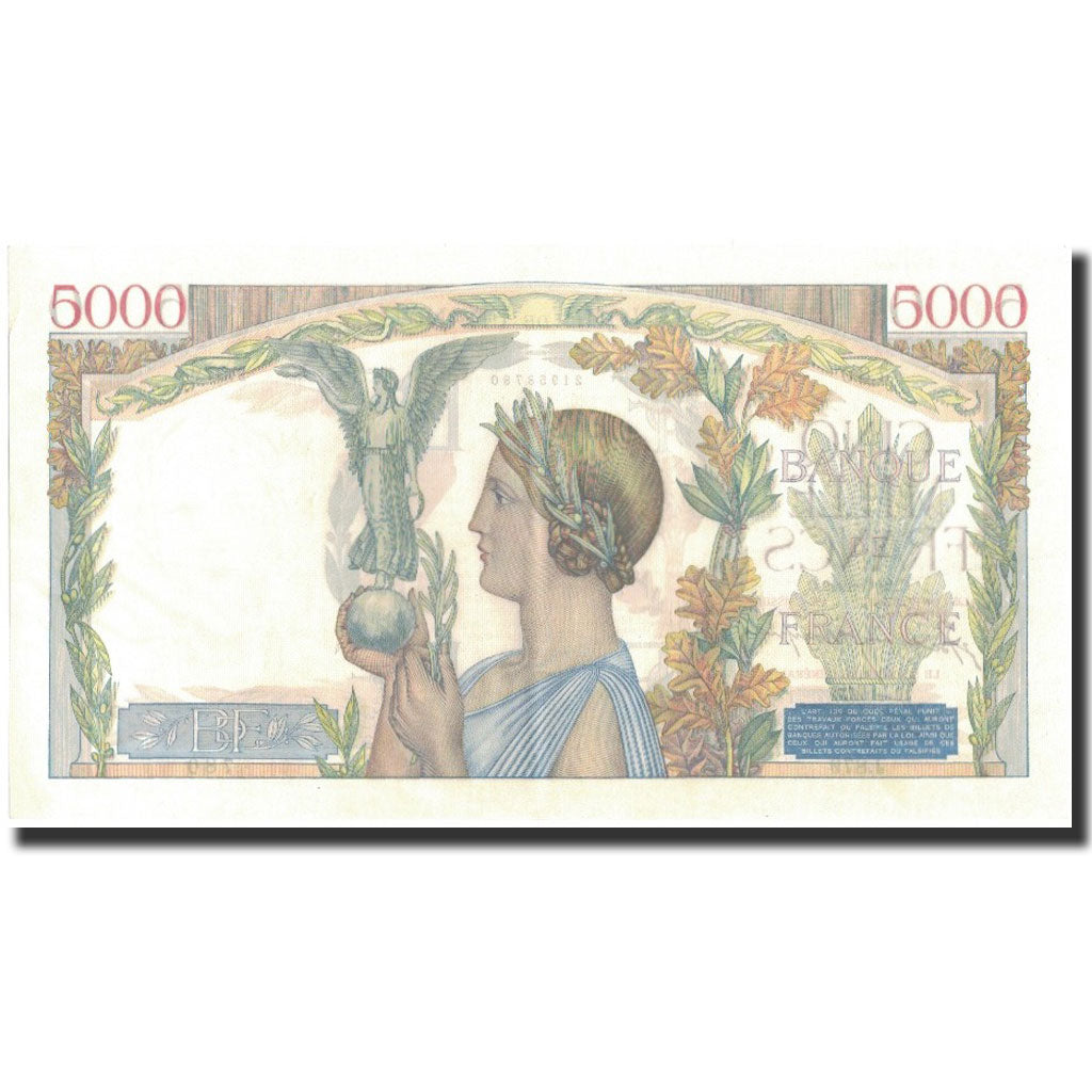 France, 5000 Francs, 5 000 F 1934-1944 ''Victoire'', 1942-03-19, SPL