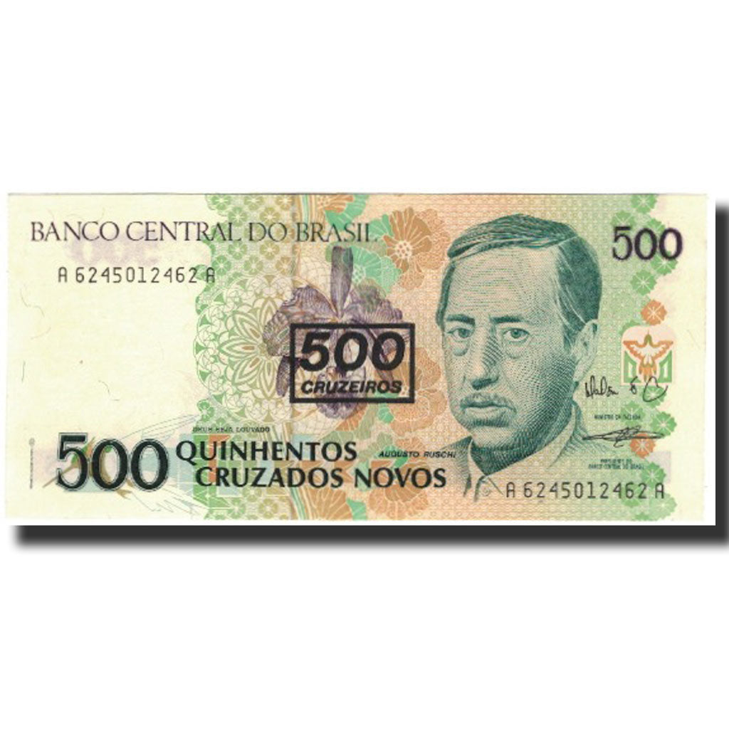 Geldschein, Brasilien, 500 Cruzeiros on 500 Cruzados Novos, 1990, KM:226b, UNZ