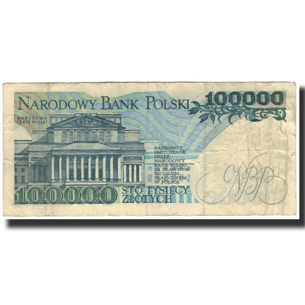 Banconote, Polonia, 100,000 Zlotych, 1990-02-01, KM:154a, MB