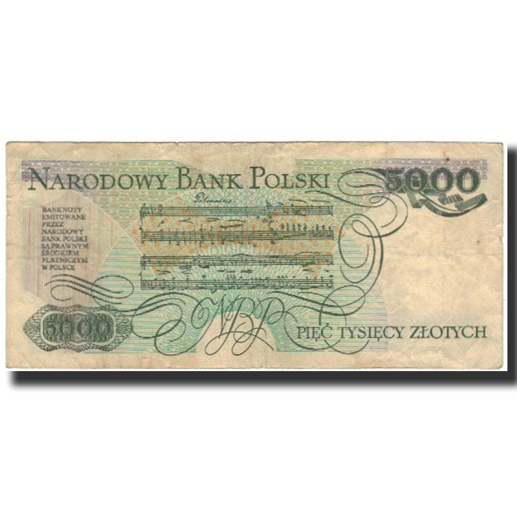Banknote, Poland, 5000 Zlotych, 1982-06-01, KM:150a, F(12-15)