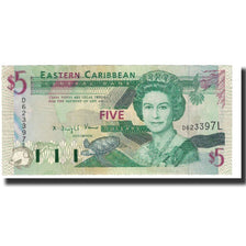 Geldschein, Osten Karibik Staaten, 5 Dollars, 1993, KM:26l, UNZ-