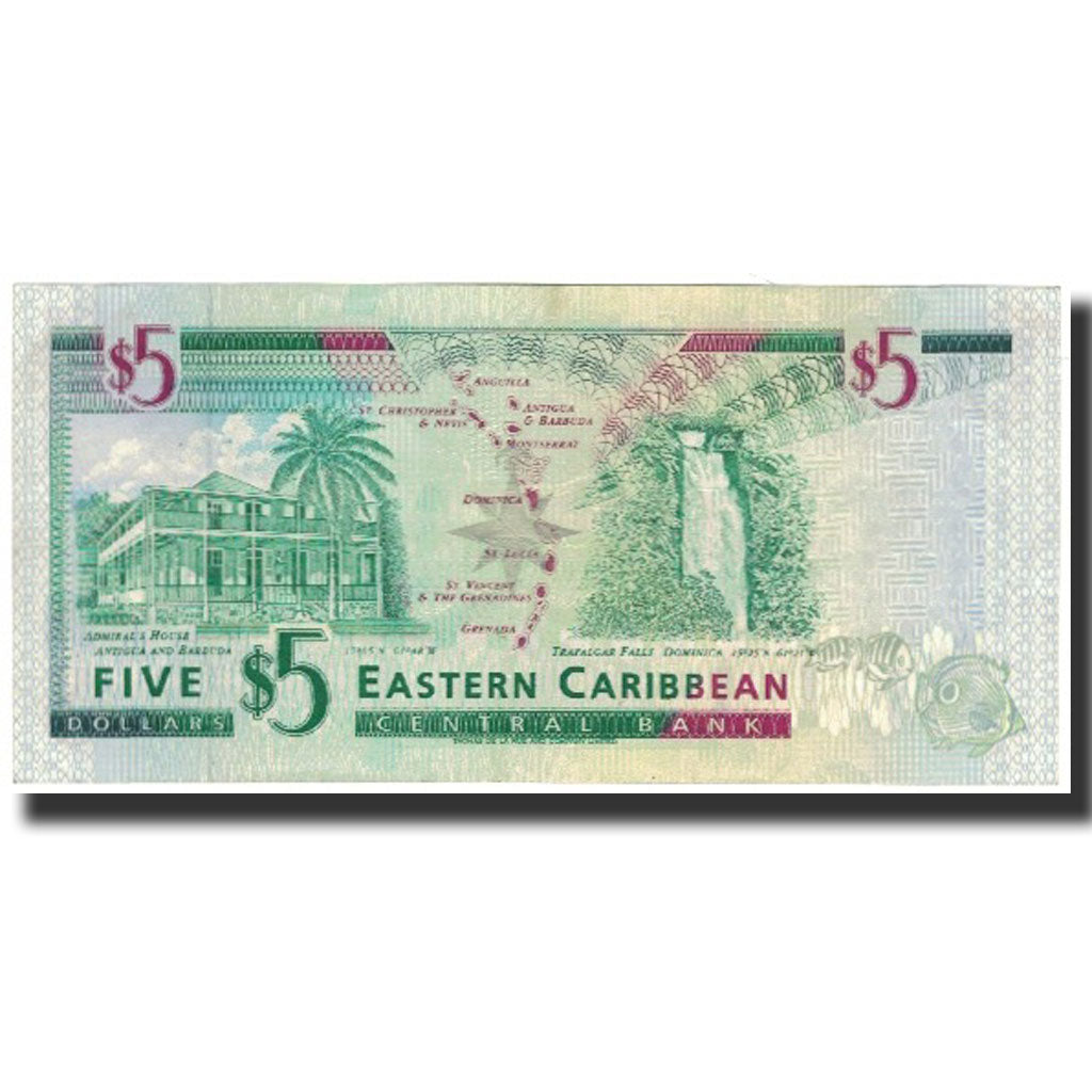Banknote, East Caribbean States, 5 Dollars, 1993, KM:26l, UNC(63)