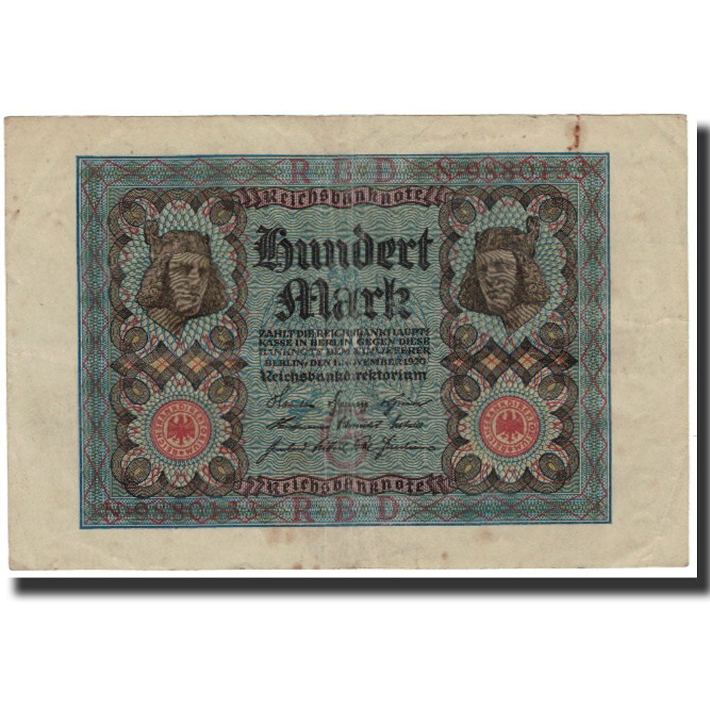 Billet, Allemagne, 100 Mark, 1920-11-01, KM:69a, TB