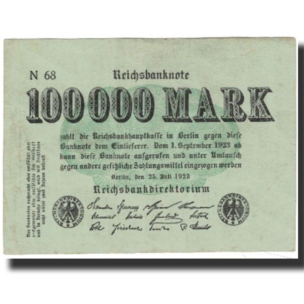 Banknote, Germany, 100,000 Mark, 1923-07-25, KM:91a, AU(50-53)
