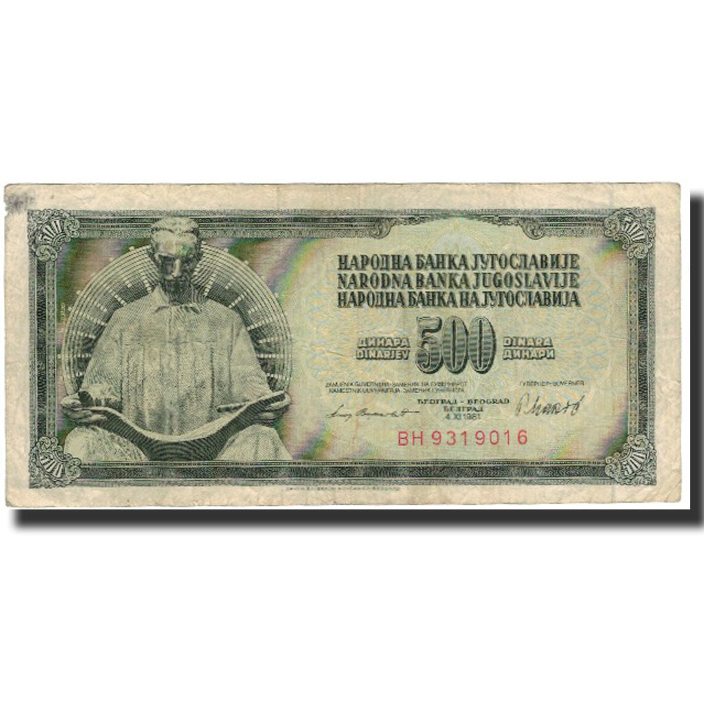 Biljet, Joegoslaviëe, 500 Dinara, 1981-11-04, KM:91b, B+