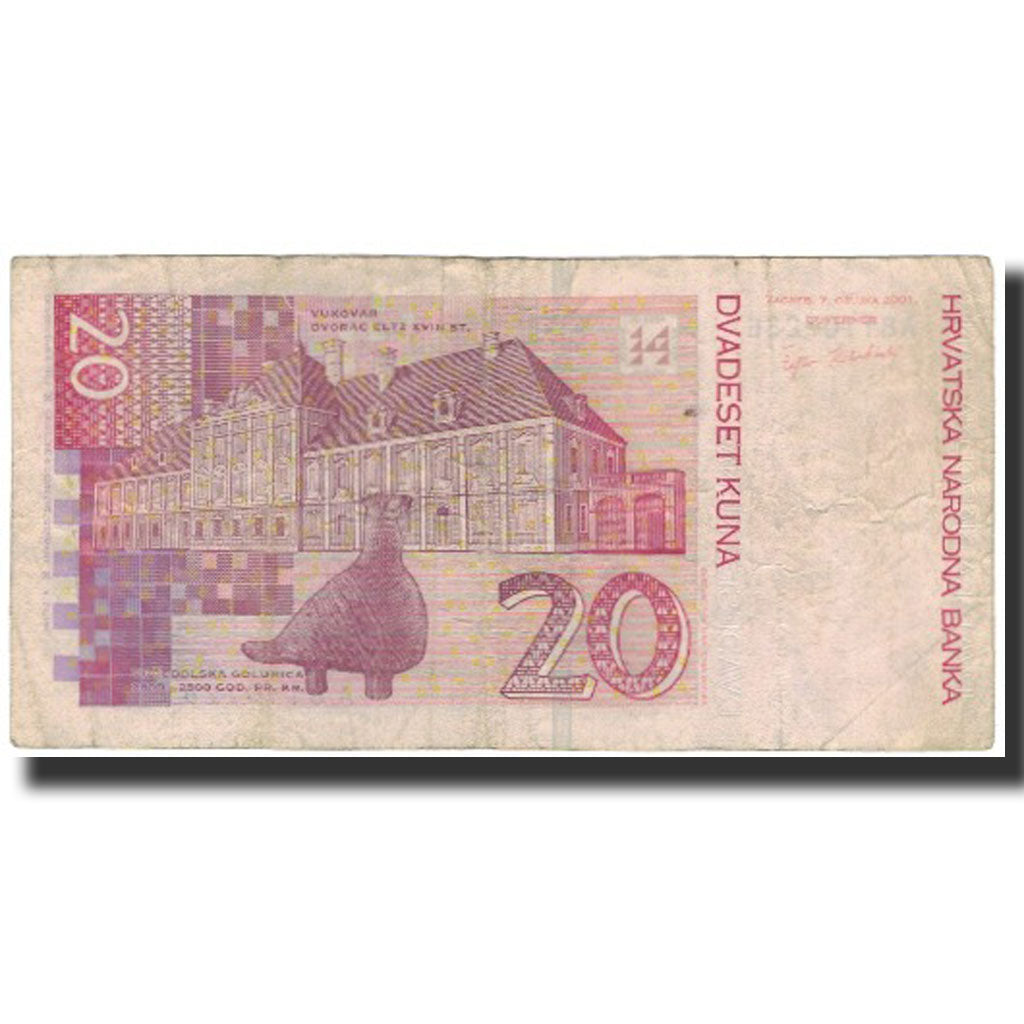 Banknote, Croatia, 20 Kuna, 2001-03-07, KM:39, VF(20-25)