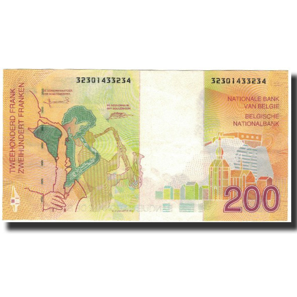 Banknote, Belgium, 200 Francs, 1995, KM:148, AU(55-58)