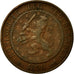 Moneta, Holandia, Wilhelmina I, 2-1/2 Cent, 1890, EF(40-45), Bronze, KM:108.2