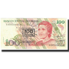 Geldschein, Brasilien, 100 Cruzeiros on 100 Cruzados Novos, 1990, KM:224b, UNZ