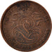 BELGIUM, 2 Centimes, 1844, KM #4.2, EF(40-45), Copper, 4.05