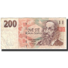 Geldschein, Tschechische Republik, 200 Korun, 1998, KM:19, S