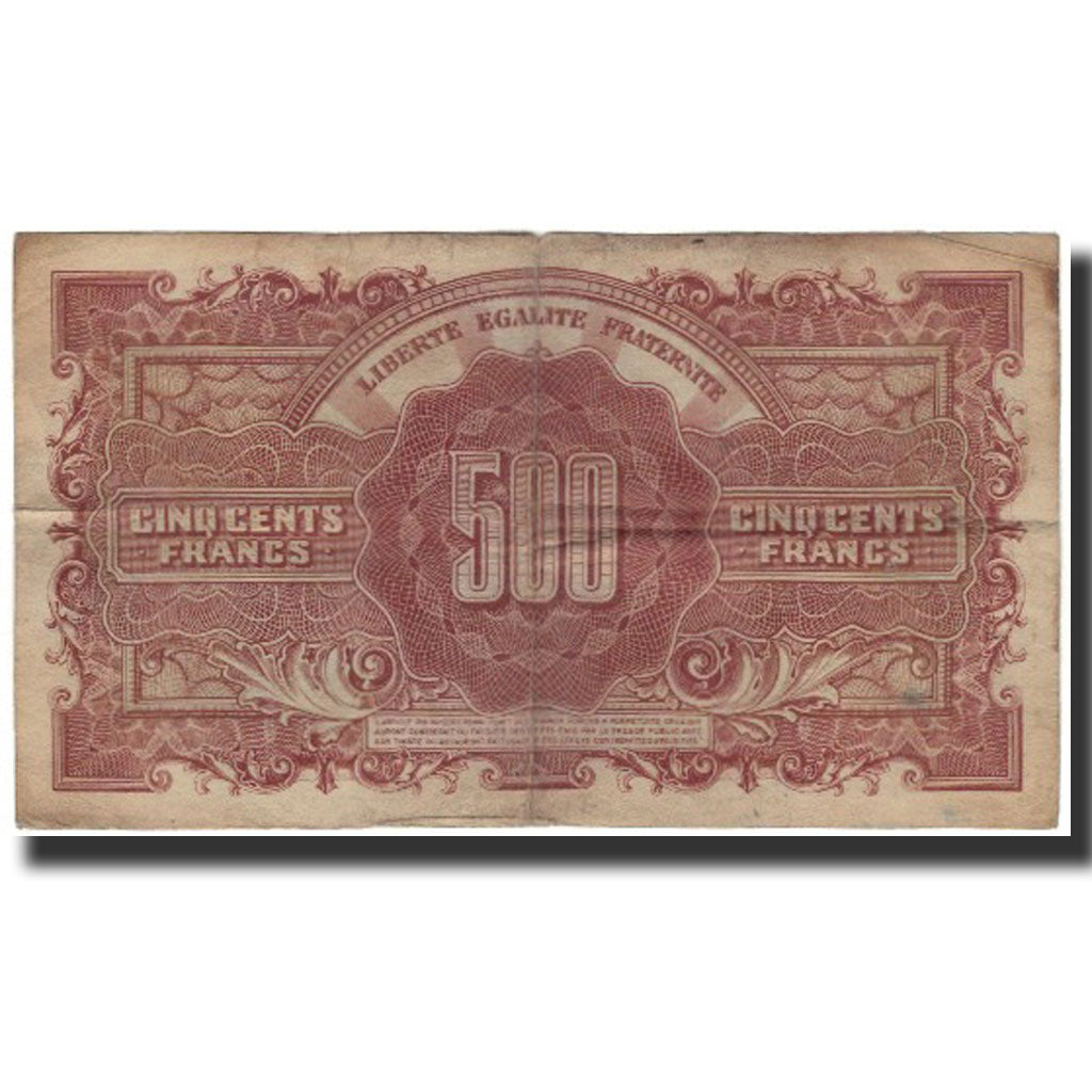 France, 500 Francs, Other, 1945, F(12-15), Fayette:VF 11.1, KM:106
