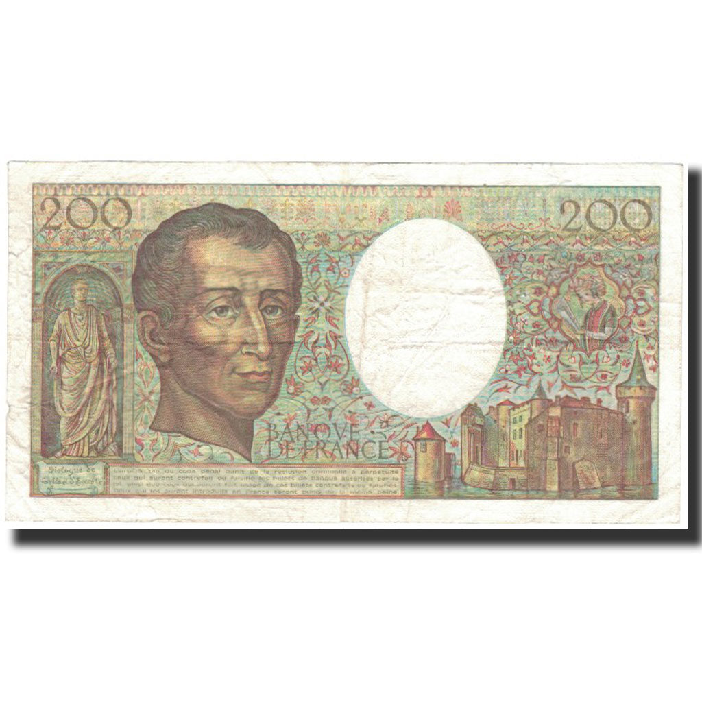 France, 200 Francs, 200 F 1981-1994 ''Montesquieu'', 1988, VF(30-35)