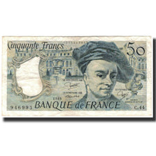 France, 50 Francs, 50 F 1976-1992 ''Quentin de La Tour'', 1986, VF(30-35)