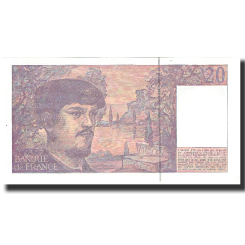 Frankreich, 20 Francs, 20 F 1980-1997 ''Debussy'', 1990, UNZ, Fayette:66bis.1a