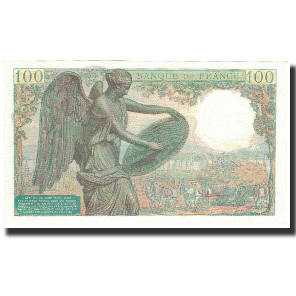 Francia, 100 Francs, 100 F 1942-1944 ''Descartes'', 1944-10-12, SC