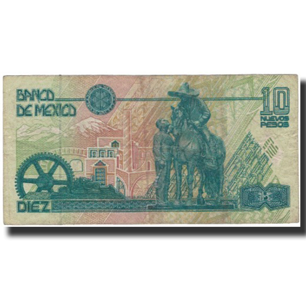 Banknote, Mexico, 10 Nuevos Pesos, 1992-12-10, KM:99, F(12-15)
