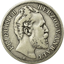 Moneda, Estados alemanes, ANHALT-DESSAU, Friedrich I, 2 Mark, 1876, Berlin, BC+