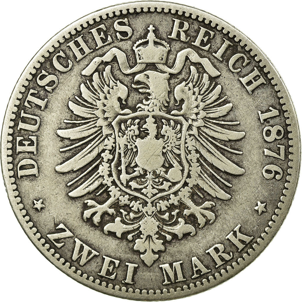 Coin, German States, ANHALT-DESSAU, Friedrich I, 2 Mark, 1876, Berlin