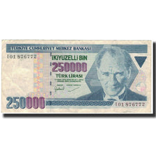 Banknote, Turkey, 250,000 Lira, 1998, KM:211, VF(30-35)