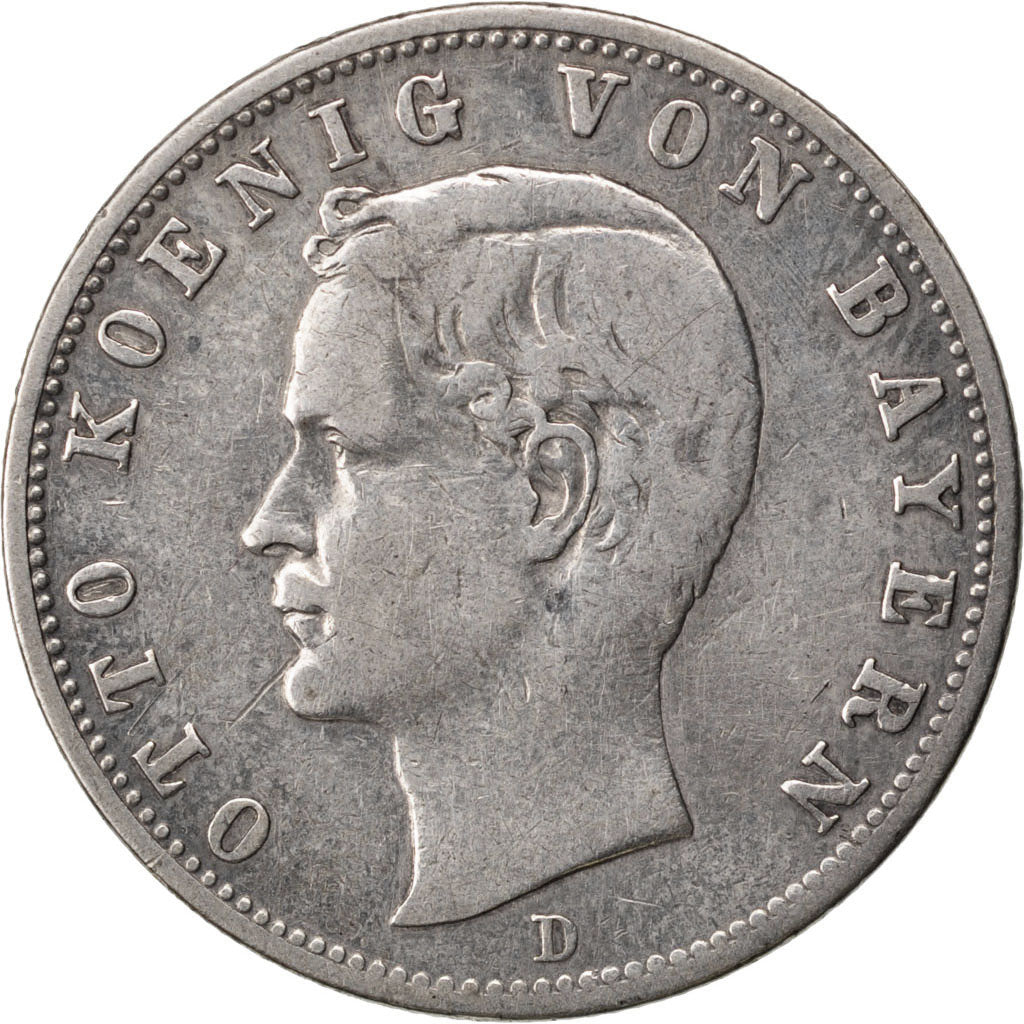 GERMAN STATES, 2 Mark, 1903, Munich, KM #913, EF(40-45), Silver, 28, 11.03