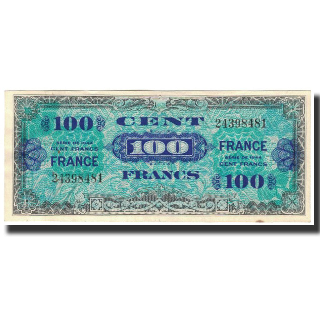 Francia, 100 Francs, 1945 Verso France, 1945, EBC+, Fayette:VF25.1, KM:123a