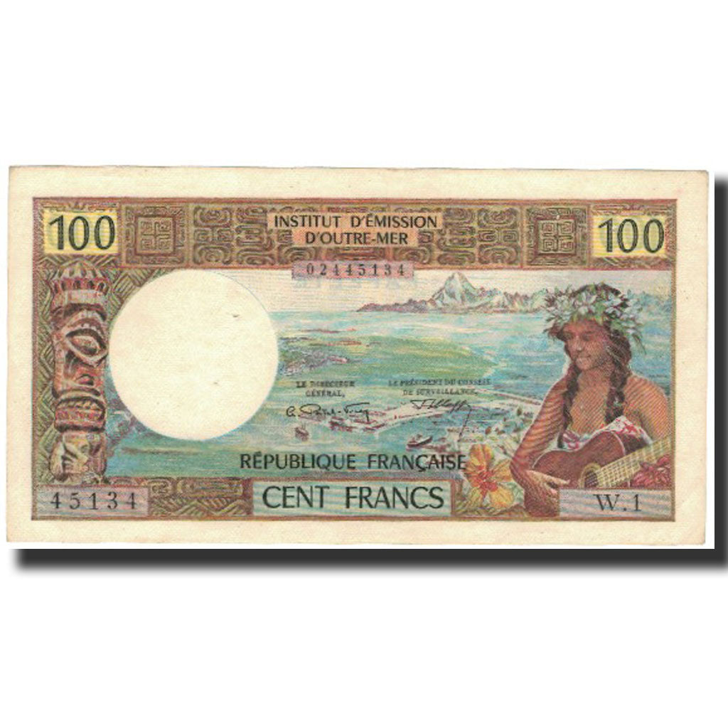 Billete, 100 Francs, 1969, Tahití, KM:23, EBC