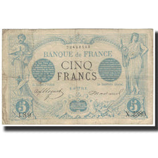 France, 5 Francs, 5 F 1871-1874 ''Noir'', 1873, TB, Fayette:VF 1.17, KM:60