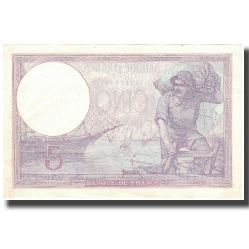France, 5 Francs, 5 F 1917-1940 ''Violet'', 1921-05-27, UNC(63), Fayette:3.5