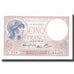France, 5 Francs, 5 F 1917-1940 ''Violet'', 1939-08-24, UNC(65-70), Fayette:4.7