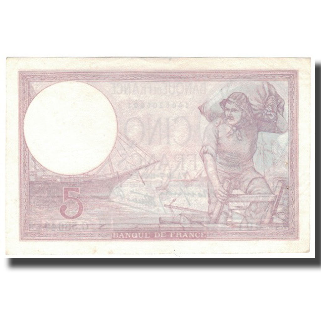 Francia, 5 Francs, 5 F 1917-1940 ''Violet'', 1939-07-20, EBC, Fayette:4.3, KM:83