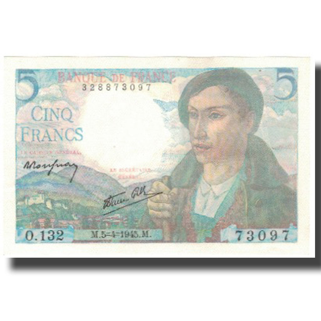 Frankreich, 5 Francs, 5 F 1943-1947 ''Berger'', 1945-04-05, UNZ, Fayette:5.6