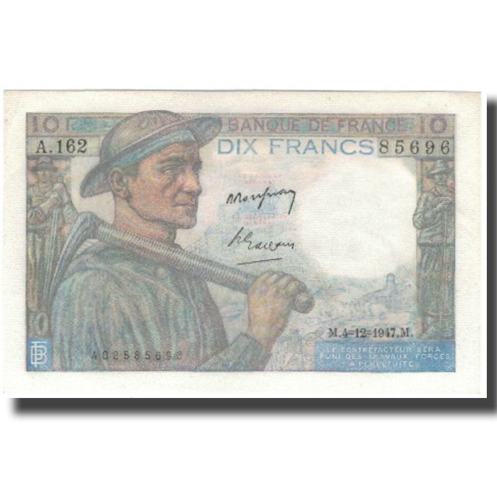 Francja, 10 Francs, Mineur, 1947-12-04, UNC(65-70), Fayette:8.19, KM:99f