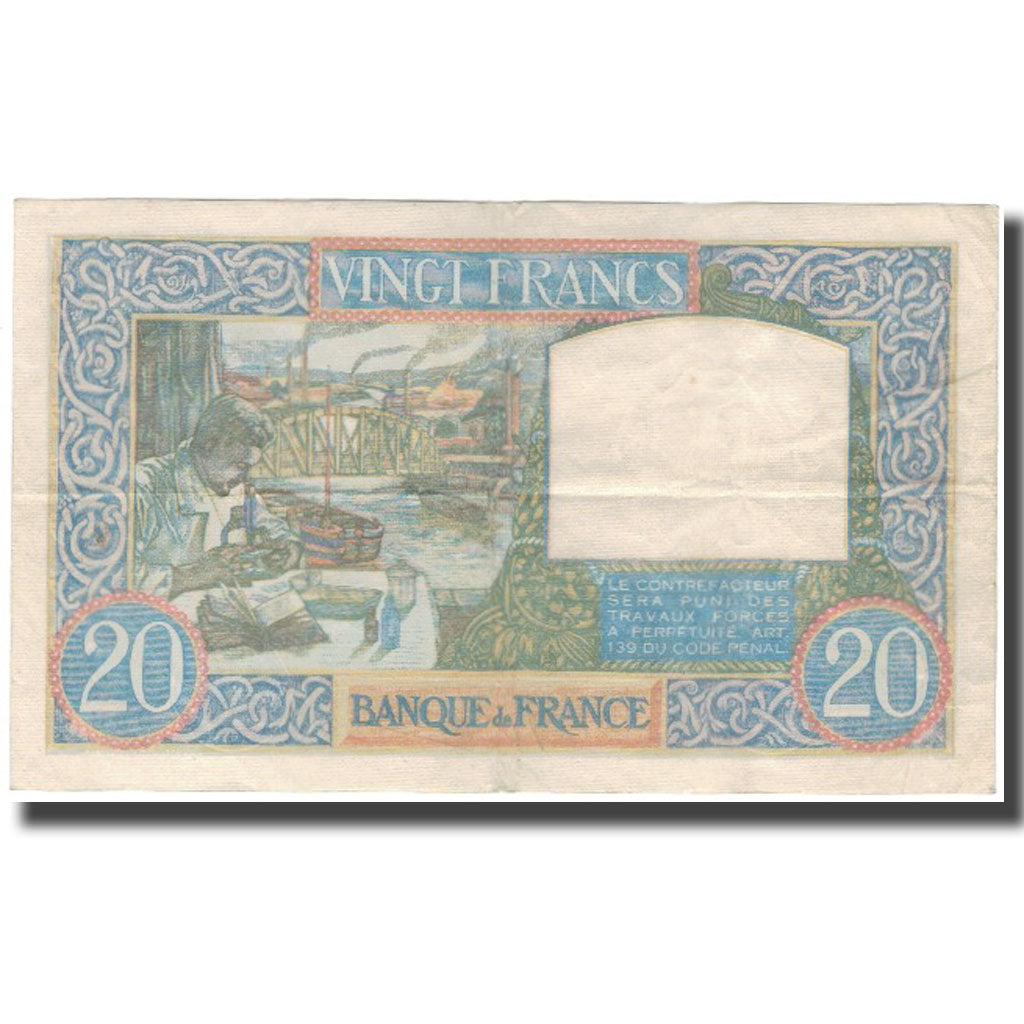 Francia, 20 Francs, 20 F 1939-1942 ''Science et Travail'', 1940-02-22, MBC